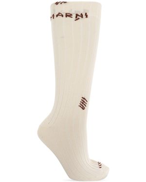 Marni Socks With Logo - White