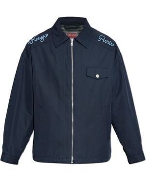 KENZO Jacket With Collar, - Blue