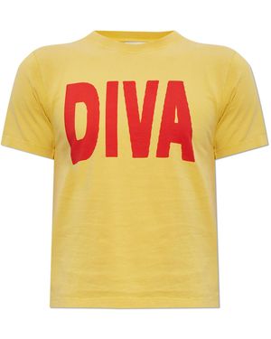 Carne Bollente T-Shirt With Print - Yellow