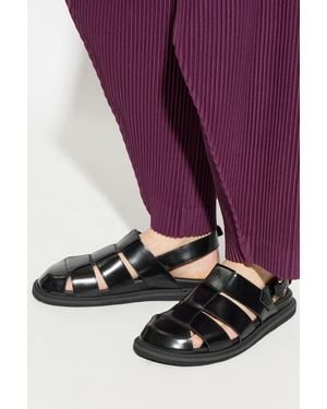 Moschino Leather Sandals - Purple