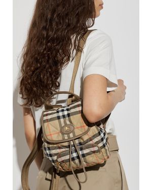 Burberry 'Mini' Backpack With Logo - Brown
