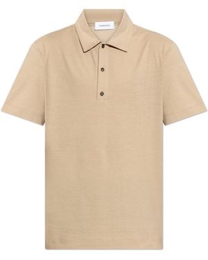 Ferragamo Polo With Logo - Natural