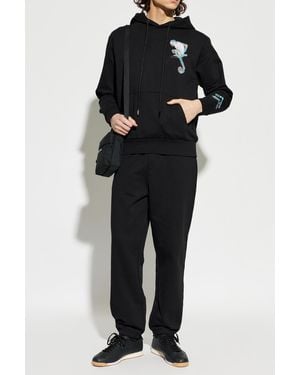 Iceberg Sweatpants With Cuffed Legs - Black