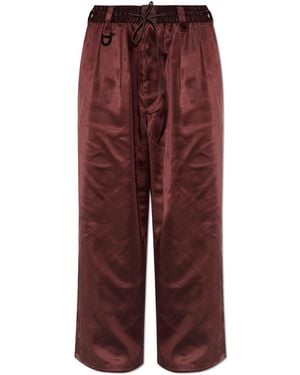 Y-3 Wide-Leg Trousers - Red