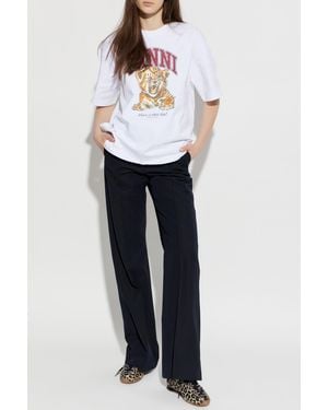 A.P.C. Pleated Wide-Leg Pants - Blue