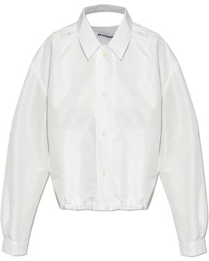 Jil Sander Lightweight Jacket With Drawstring - White