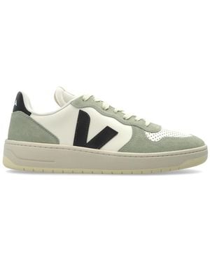 Veja "V-10 Prime Leather" Sports Shoes - Green