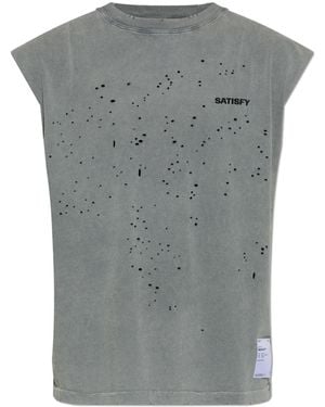 Satisfy Sleeveless T-Shirt 'Mothtech' - Grey