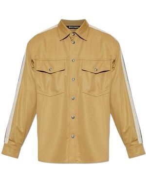 Palm Angels Shirt With Pockets - Brown