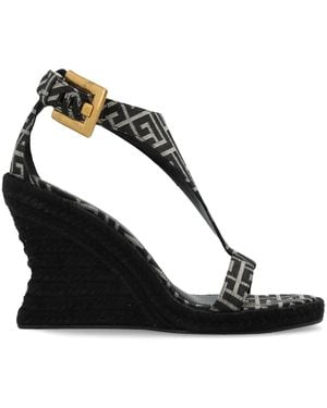 Balmain 'Anthem' Wedge Sandals - Black