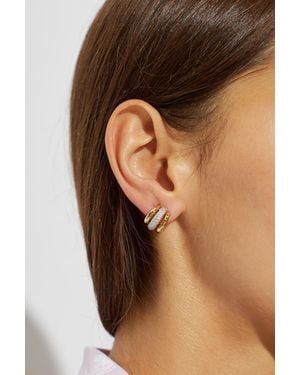 Kate Spade Earrings With Shimmering Crystals - Brown