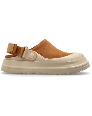 UGG "Goldenglow Suede Clog" Shoes - Brown