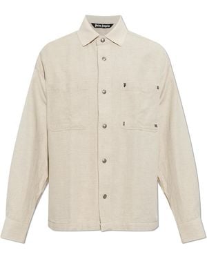 Palm Angels Shirt With Pockets - Natural