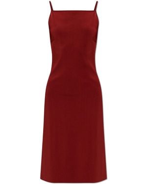 Ferragamo Off-Shoulder Dress - Red