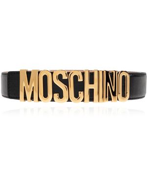 Moschino Leather Belt - White