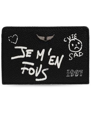 Zadig & Voltaire Card Case For 'Zv Pass Arty Tag' - Black