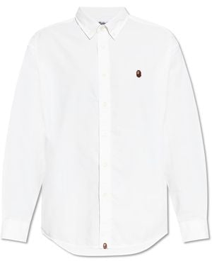 A Bathing Ape Shirt With Logo - White