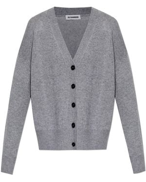 Jil Sander Oversized Cashmere Cardigan - Grey