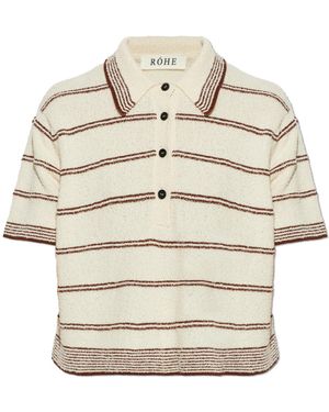 Rohe Striped Polo - Natural