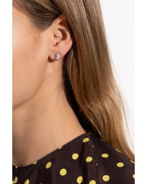 Kate Spade Earrings With Shimmering Crystals - Black