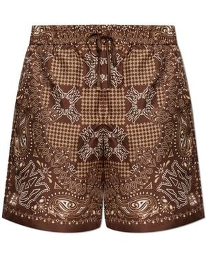 Amiri Silk Shorts - Brown