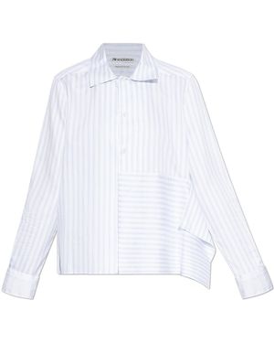 JW Anderson Asymmetric Striped Shirt - White