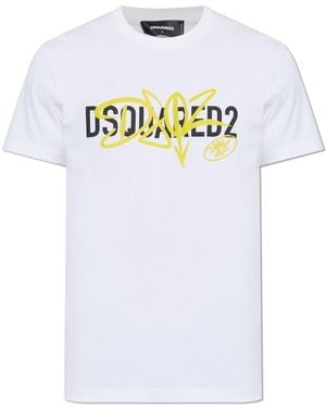 DSquared² T-Shirt With Printed Logo - White