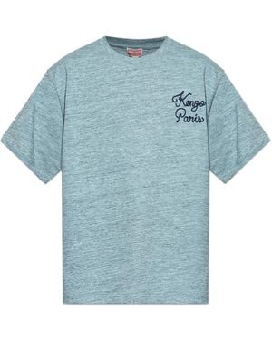 KENZO T-Shirt With Logo - Blue