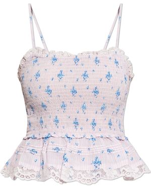 LoveShackFancy Top "Marzenia" - Purple