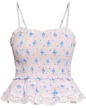 LoveShackFancy Top "Marzenia" - Purple