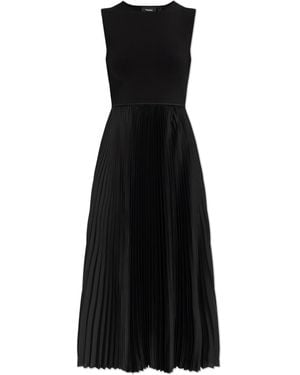 Theory Dress With Pleated Skirt - Black
