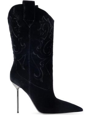 Paris Texas Heeled Ankle Boots "Lidia" - Black