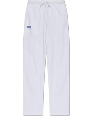 American Vintage Trousers With Logo - White