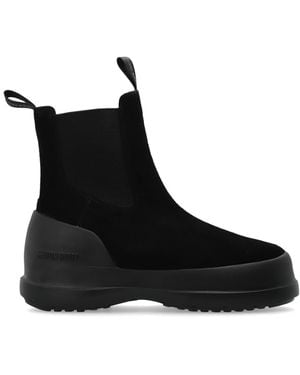 Moon Boot Snow Boots Mb Luna Chelsea Suede - Black