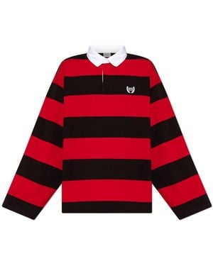 Balenciaga Shirt With Stripe Pattern - Red