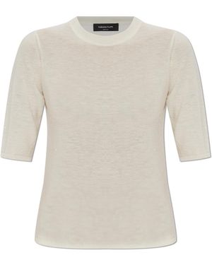 Fabiana Filippi Long Cardigan With Decorative Knit Pattern - White