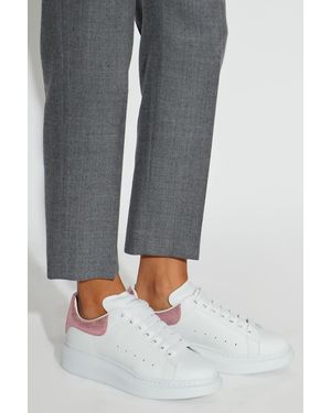 McQueen Leather Shoes With Logo - Gray