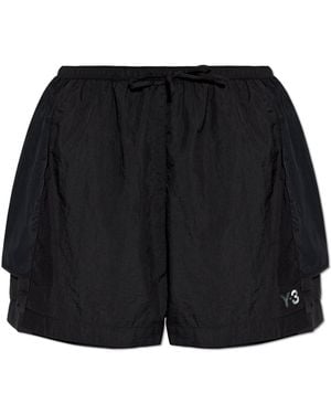 Y-3 Shorts With Logo - Black