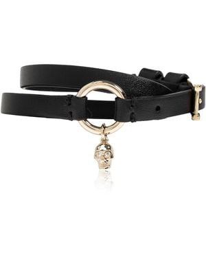 McQueen Leather Bracelet - Black