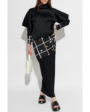 Issey Miyake Pleated Skirt - Black