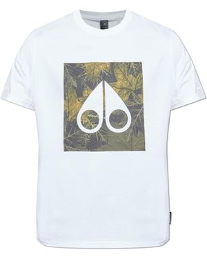 Moose Knuckles T-Shirt With Printed Logo - White