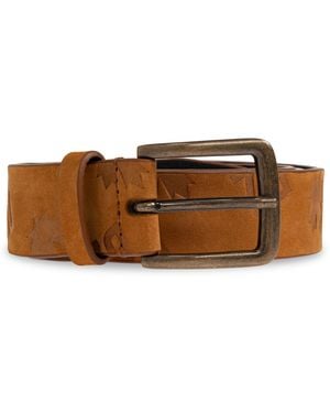 DSquared² Leather Belt With Monogram - Brown