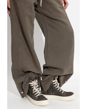 Rick Owens Ankle-High Sports Shoes 'Vegan Sneaks' - Gray
