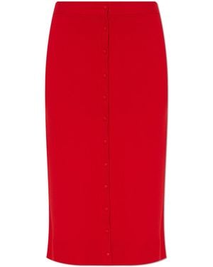 Victoria Beckham Wool Skirt - Red