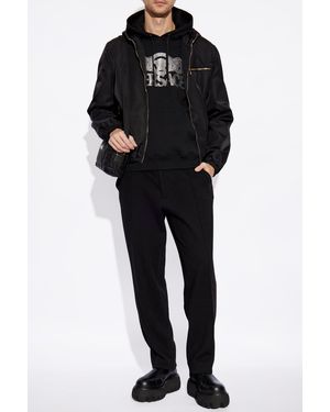Versace Jacket With Logo - Black