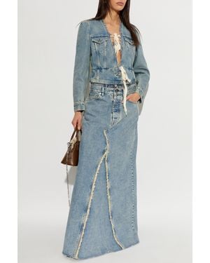 Maison Margiela Denim Jacket With 'Vintage' Effect - Blue