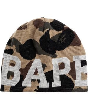 A Bathing Ape Cap With Logo - Black