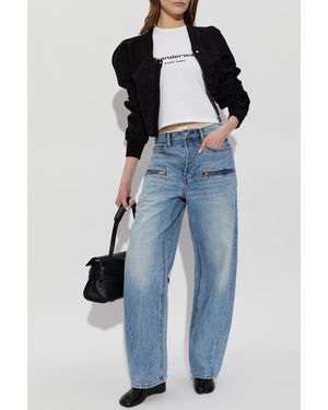 Rick Owens Short 'Bomber' Jacket - Blue