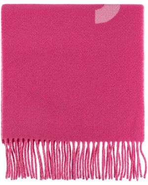 Jacquemus Wool Scarf With Logo - Pink