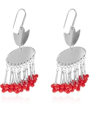 Isabel Marant "Fringe" Earrings - White